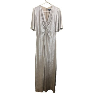 Tahari Silver maxi Dress